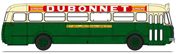 REE Modeles CB-129 - BUS R4190 Green and Cream RATP Line 262 Publicity Dubonnet (75)